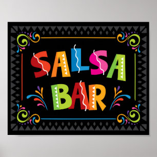 Fiesta SALSA BAR Party signieren Poster