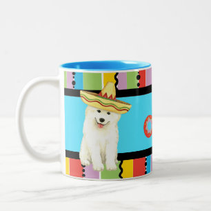 Fiesta Samoyed Zwei-Tone-Kaffee-Tasse Zweifarbige Tasse