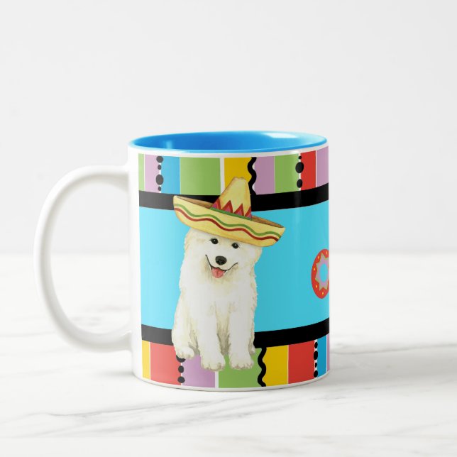 Fiesta Samoyed Zwei-Tone-Kaffee-Tasse Zweifarbige Tasse (Links)