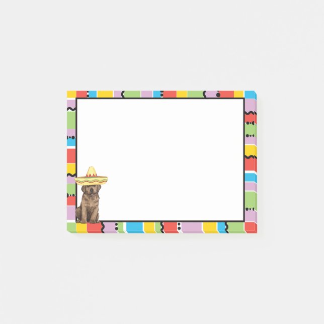 Fiesta-Schokoladen-Labrador Post-it Klebezettel (Vorderseite)