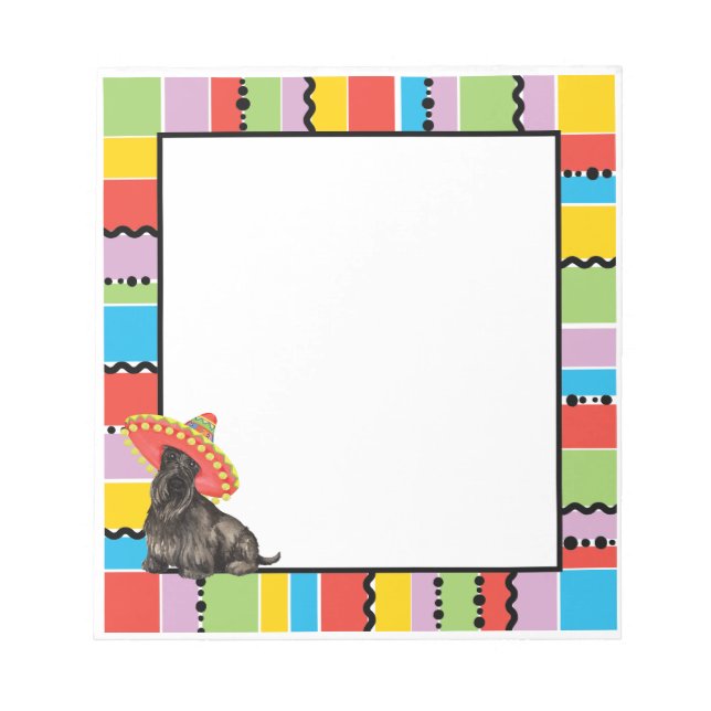 Fiesta Scottish Terrier Notizblock (Vorderseite)