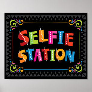 Fiesta SELFIE STATION Party signieren Poster