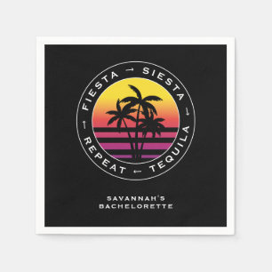 Fiesta Siesta Tequila Repeat Junggeselinnen-Abschi Serviette