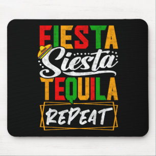Fiesta Siesta Tequila Wiederholung Mexiko Mexikani Mousepad