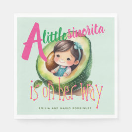 Fiesta Sinorita Baby Girl Dusche Partyware Minze Serviette