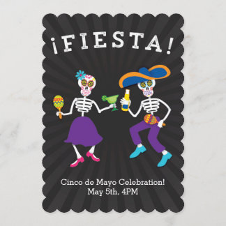 Fiesta Skulls Party Einladung