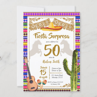 Fiesta Sorpresa Mexican Charro Geburtstagsfeier Ei Einladung