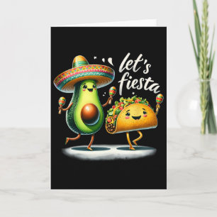 Fiesta Squad Avocado-Tacos Lass uns feiern Lustige Karte