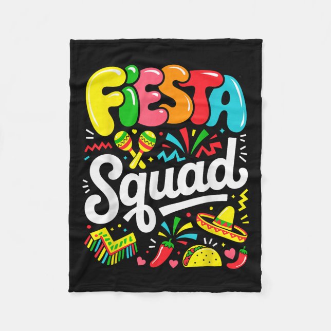 Fiesta Squad Cinco De Mayo Lasse Fiesta Mexican Gi Fleecedecke (Vorderseite)