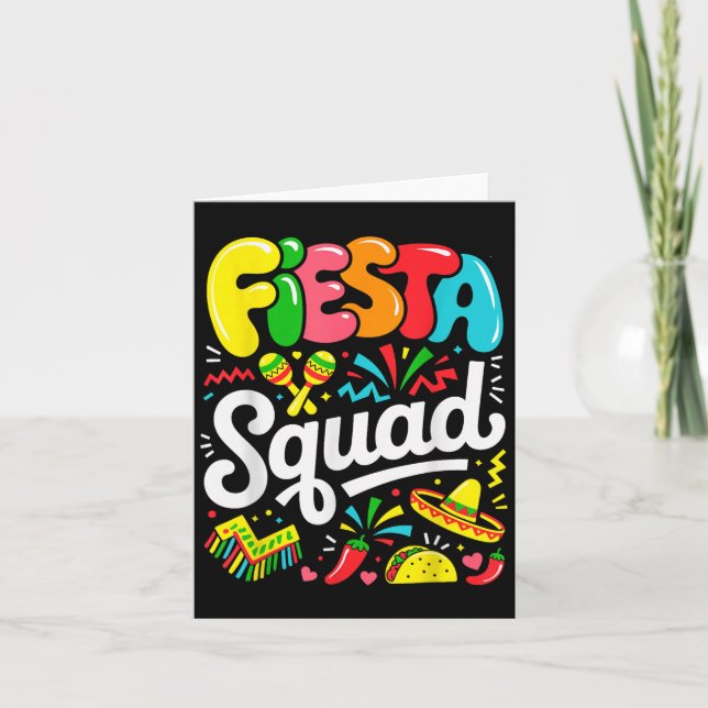 Fiesta Squad Cinco De Mayo Lasse Fiesta Mexican Gi Karte (Vorderseite)