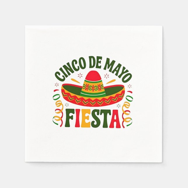 Fiesta Squad Cinco De Mayo Mexican Sombrero Serviette (Vorderseite)