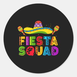 Fiesta Squad Cinco De Mayo Party Familie Matching  Runder Aufkleber