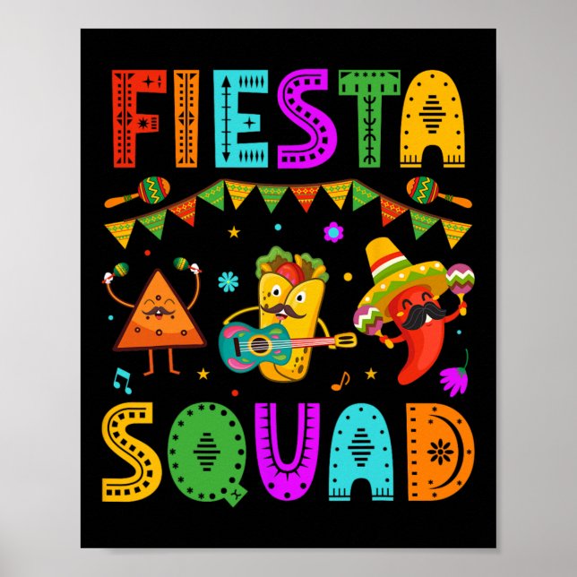 Fiesta Squad Cinco De Mayo Party Poster (Vorne)