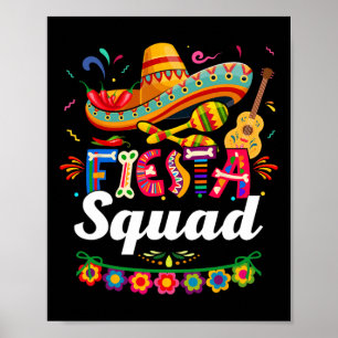 Fiesta-Squad Cinco De Mayo T-Shirt Mexikanische Pa Poster