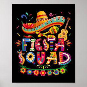 Fiesta Squad Cinco De Mayo T-Shirt Mexikanisches P Poster