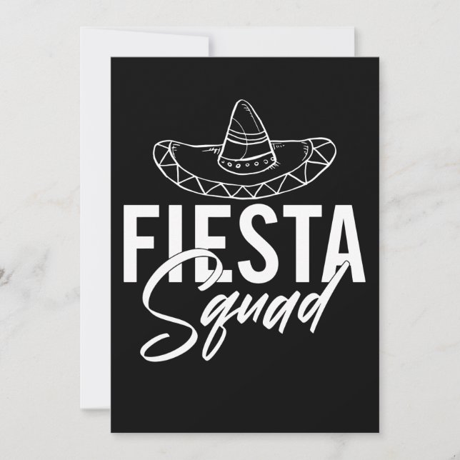 Fiesta Squad Fiesta Junggeselinnen-Abschied Shirts Dankeskarte (Vorderseite)