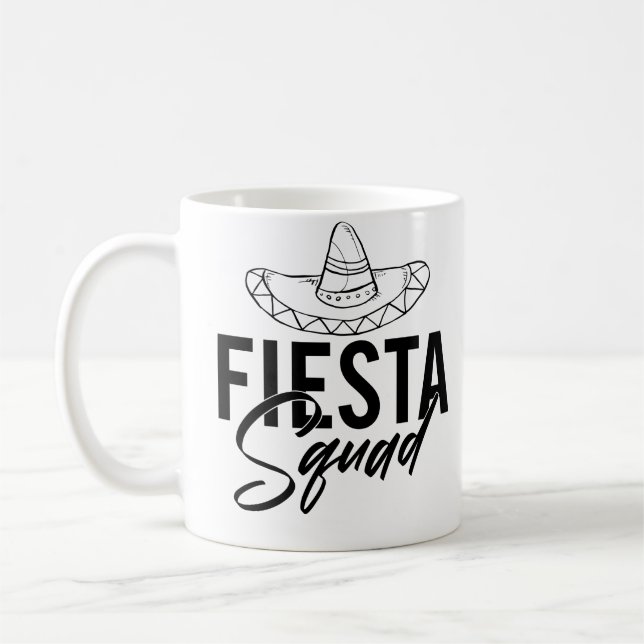 Fiesta Squad Fiesta Junggeselinnen-Abschied Shirts Kaffeetasse (Links)