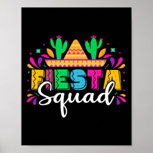 Fiesta Squad Mexican Party Cinco De Mayo Poster