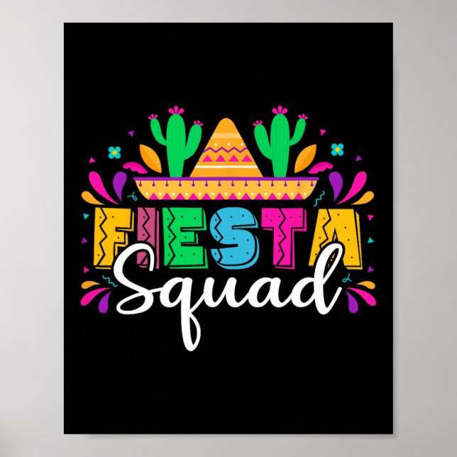 Fiesta Squad Mexican Party Cinco De Mayo Poster (Vorne)
