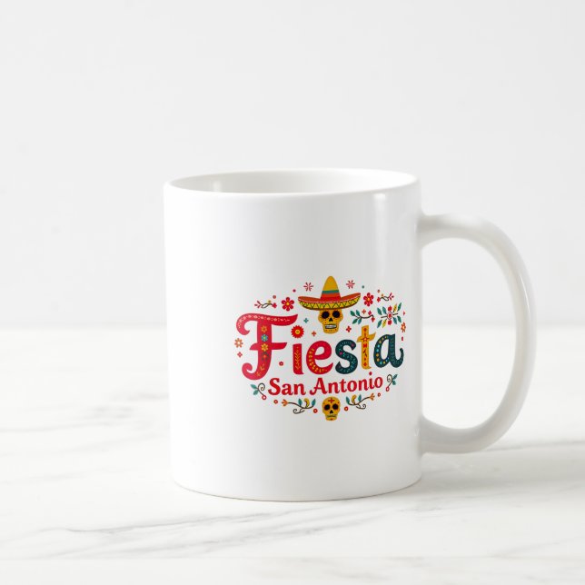 Fiesta Squad San Antonio Texas Cinco De Mayo Lasse Kaffeetasse (Rechts)