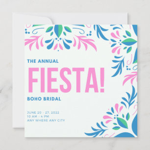 Fiesta Succulent Boho Bridal Brunch  Einladung