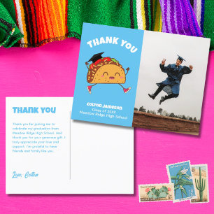 Fiesta-Taco-Abschlussfoto-Dankeschön-Karte Postkarte
