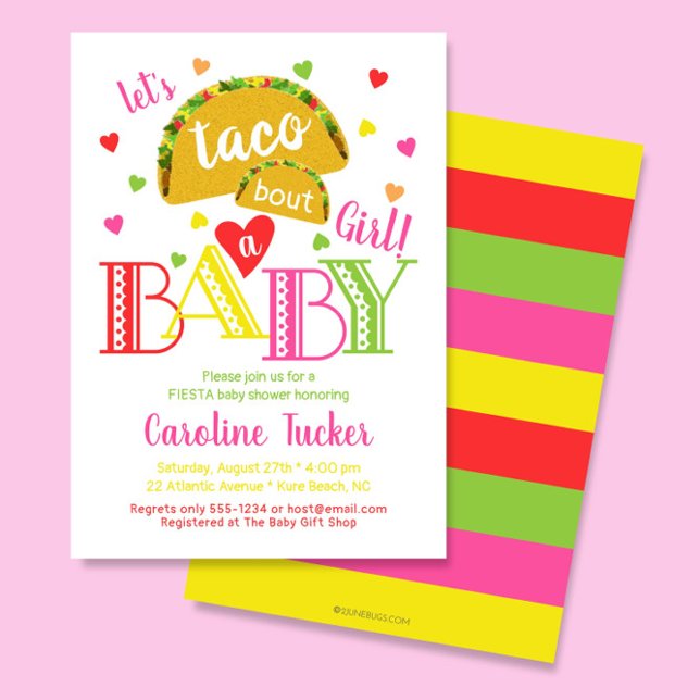 Fiesta Taco Bout a Baby Girl Dusche Einladung (Von Creator hochgeladen)