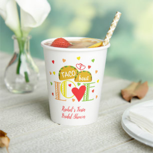 Fiesta Taco Bout Love Farbige Bridal Shower Pappbecher