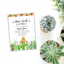 Fiesta Taco Watercolor Cactus Baby Shower Einladung