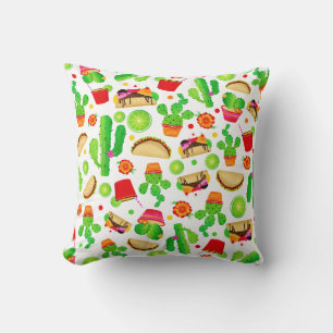 Fiesta-Tacos Taco-Dienstag Bunte Lustige Lebensmit Kissen