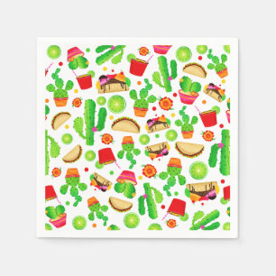 Fiesta Tacos Taco Dienstag Farbenfrohes Cinco de M Serviette