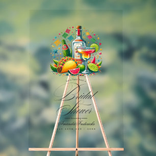 Fiesta Tacos und Tequila Brautparty Willkommen Acrylschild