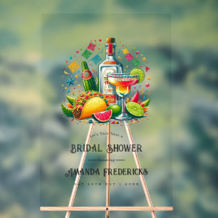 Fiesta Tacos und Tequila Brautparty Willkommen Acrylschild