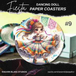 Fiesta Tanzpuppe (#9) Untersetzer aus Papier Sets