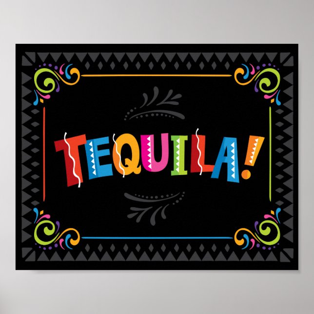Fiesta TEQUILA! Party-Beschriftung Poster (Vorne)