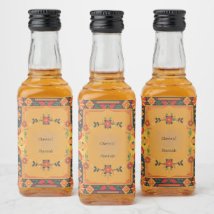 Fiesta-Thema-Mini-Flaschenetiketten Alkoholflaschenetikett