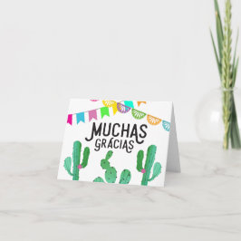 Fiesta-Thema Muchas Gracias Vielen Dank Karten
