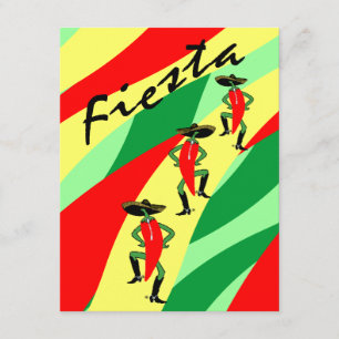 Fiesta-Thema-Party Einladungs-bunte Ausläufer Einladung