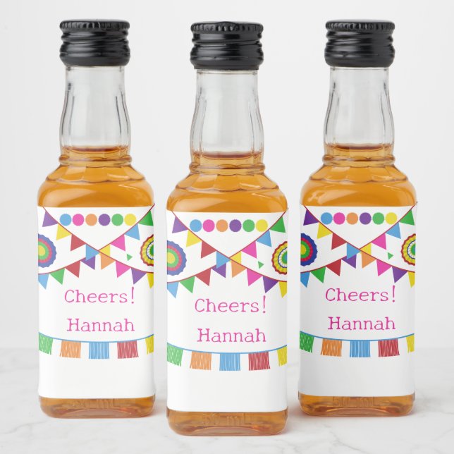 Fiesta Theme Mini Flaschen Labels Alkoholflaschenetikett (Flaschen)