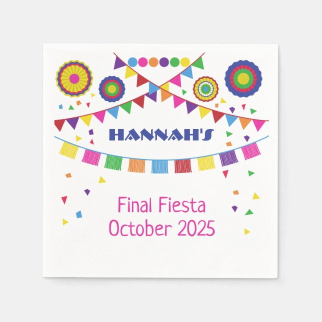 Fiesta-Themen-Cocktailserviette Serviette (Vorderseite)