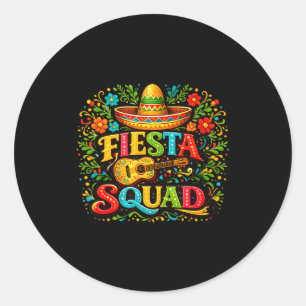 Fiesta-Truppe Cinco De Mayo Lustige Mexikanische P Runder Aufkleber