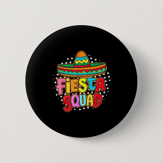 Fiesta-Truppe glückliches Cinco de Mayo mexikanisc Button (Vorderseite)