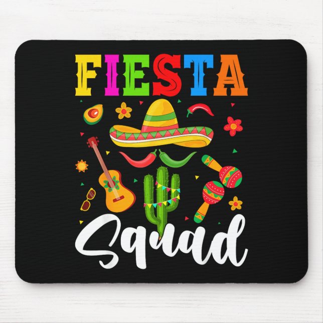 Fiesta-Truppe lustig cinco de mayo lass uns mexika Mousepad (Vorne)