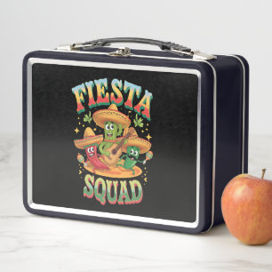 Fiesta-Truppe Lustige Cinco De Mayo Mexikanische P Metall Brotdose