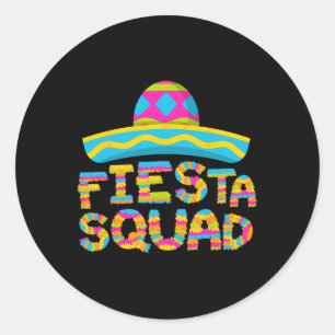 Fiesta-Truppe Lustige Cinco De Mayo Mexikanische P Runder Aufkleber