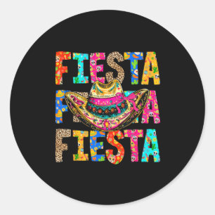 Fiesta-Truppe San Antonio Texas Cinco De Mayo Lass Runder Aufkleber