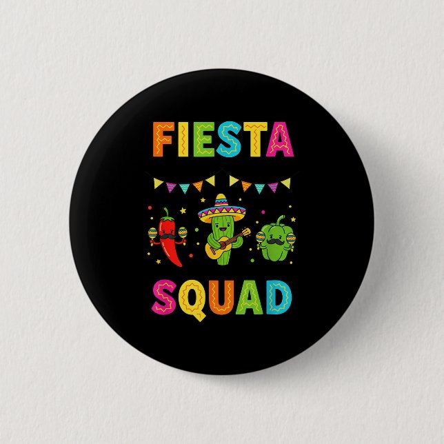 Fiesta-Truppe süßer Kaktus Paprika bell Paprika Ki Button (Vorderseite)