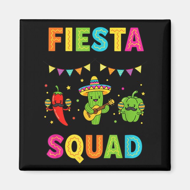 Fiesta-Truppe süßer Kaktus Pfeffer Paprika Kinder Magnet (Vorne)