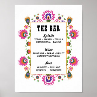 Fiesta unterzeichnet die Hochzeitsfeier des Bar Pa Poster