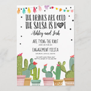 Fiesta Verlobung Einladung Brautparty Paare